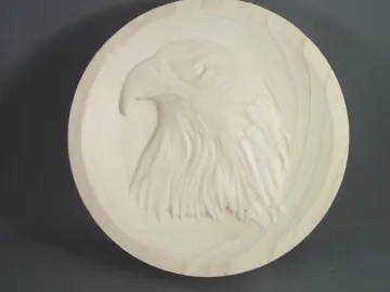 CNC-carved dished eagle relief panel made in Paul's shop