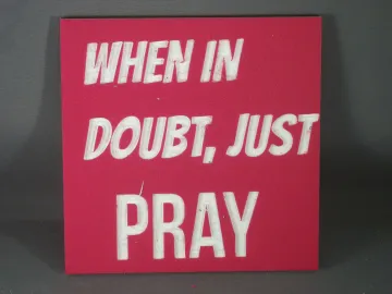 Mosaic Sign — Pray carved by Paul's Pens n Things